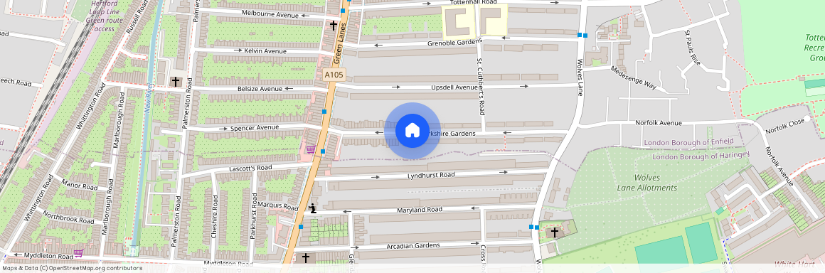 Berkshire Gardens, N13 6AB, Palmers Green