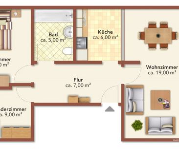 3 Raum-Wohnung mit verglastem Balkon und Aufzug - Photo 1