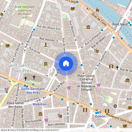 Rue de Seine et Rue Jacob 75006 Paris (6e arrondissement)