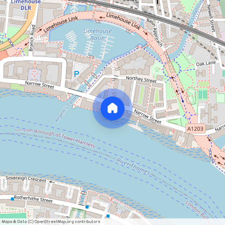 Narrow Street, Nr Canary Wharf, London, E14