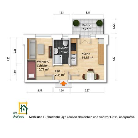 1-Zimmer Mietwohnung - Bühlau/Weißer Hirsch - Photo 4