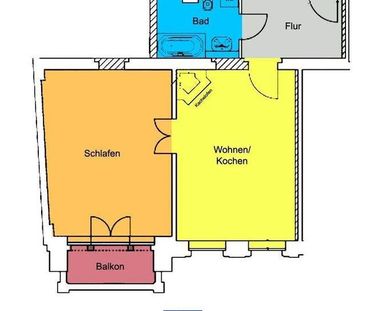 Großzügige 2-Zimmerwohnung mit Parkett und Balkon in Dresden-Plauen! - Photo 1