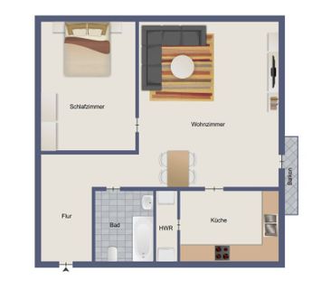 Schön geschnittene Etagenwohnung mit Balkon - Photo 4