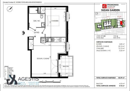 Location Appartement 2 pièces 42m² TOULOUSE 31400 - Photo 3