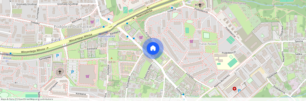 ul. Łużycka, Piaski Wielkie, Podgórze Duchackie, Kraków, małopolskie