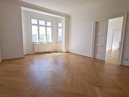 GRÜNBLICK, Schüttelstraße, 135 m2 Altbau mit 12 m2 Balkon/Loggia, 4 Zimmer, Wohnküche, 2 Bäder, Parketten, Fernblick, Prater-Cottage - Photo 2