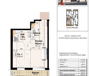 Location Appartement 2 pièces 35m² STE GENEVIEVE DES BOIS 91700 - Photo 4