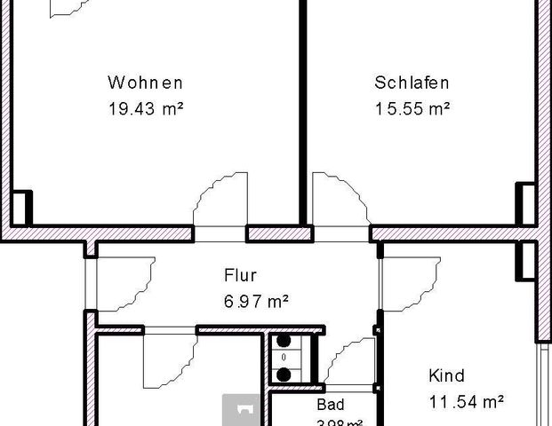 Geräumige 3-Raum-Wohnung! - Photo 1