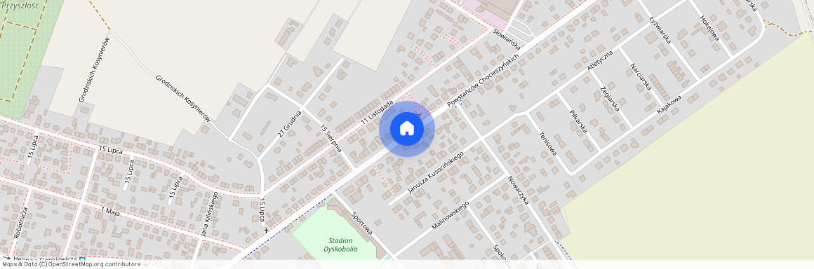 ul. Powstańców Chocieszyńskich, Grodzisk Wielkopolski, Grodzisk Wielkopolski, grodziski, wielkopolskie