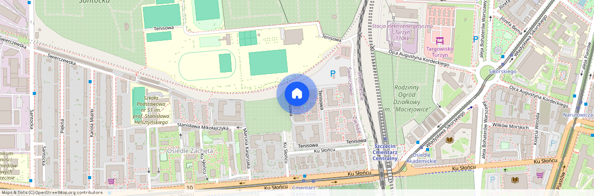 ul. Tenisowa, Świerczewo, Zachód, Szczecin, zachodniopomorskie