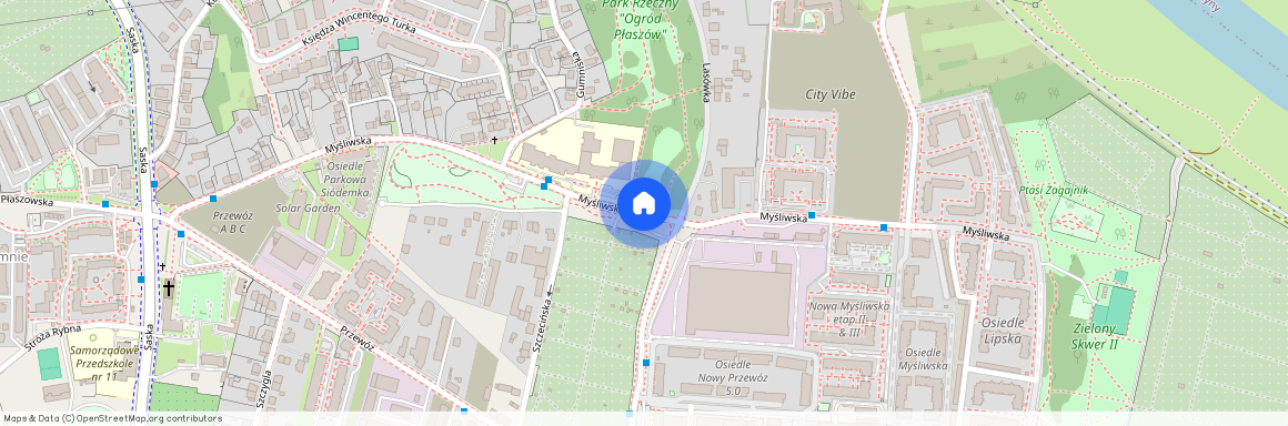Przewóz, Podgórze, Myśliwska, Kraków