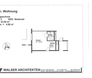 1-Zimmer-Wohnung in Niederwil zu vermieten - Foto 5