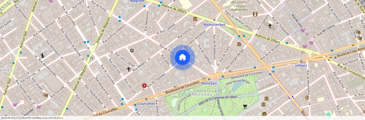 Rue de Chazelles et Rue de Prony 75017 Paris (17e arrondissement)