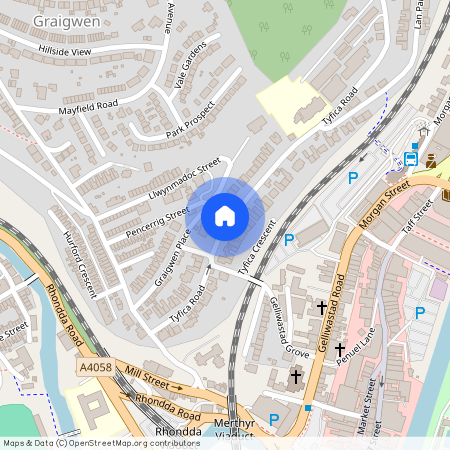 Old School Lane, Tyfica Road, Pontypridd