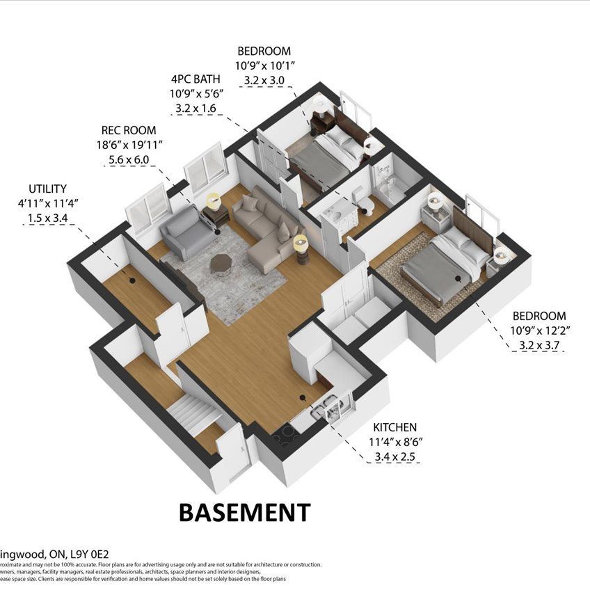 For Lease - 63b Shipley Avenue Unit# Lower, Collingwood, Ontario - Photo 1