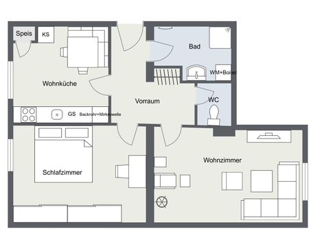 Perfekt für uns: 2,5-Zimmer-Wohnung mit durchdachter Raumaufteilung - Foto 2