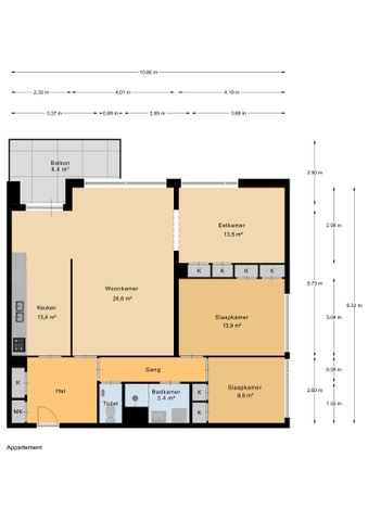 Appartement te huur: Staalmeesterslaan 390 1057 PG Amsterdam - Photo 2