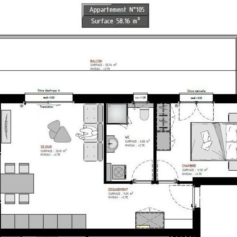Appartement 2.5 pièces au 1er étage - Foto 1
