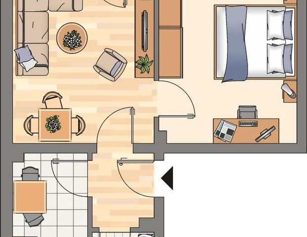 Demnächst frei! 2-Zimmer-Wohnung in Dortmund Benninghofen - Photo 1