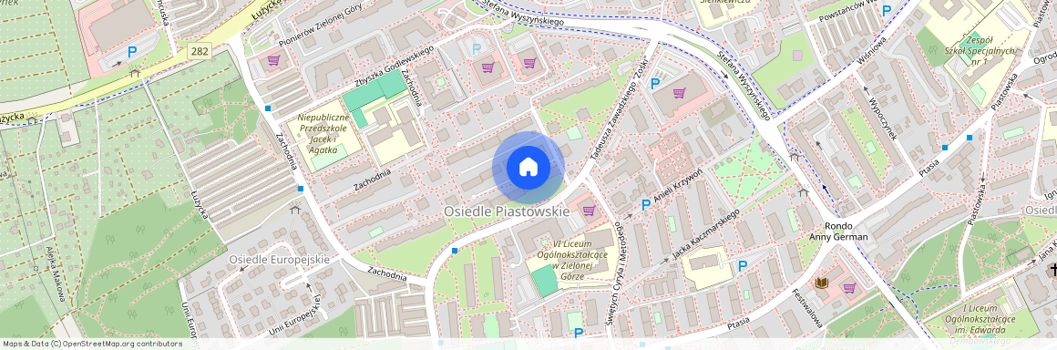 Osiedle Piastowskie, Centrum, Zielona Góra, lubuskie
