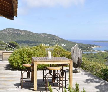 Villa à louer à Palombaggia, chambres climatisées, piscine chauffée. - Photo 1