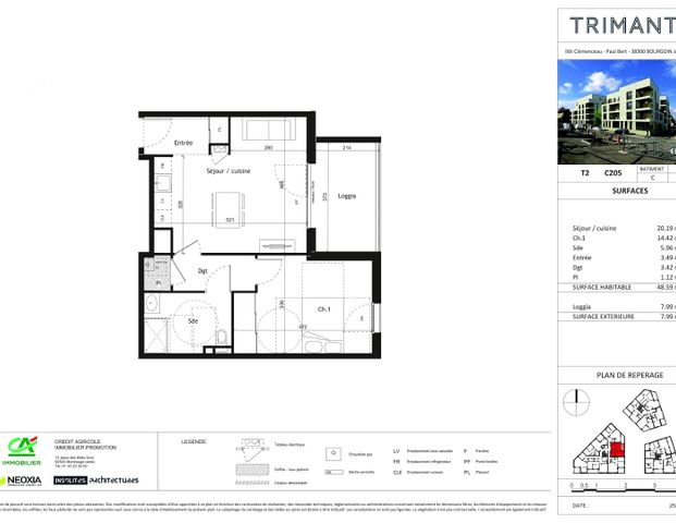 location Appartement T2 DE 48.59m² À BOURGOIN JALLIEU - Photo 1