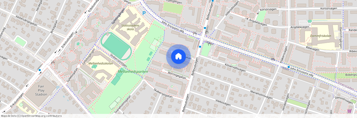 Övedsgatan 2C, Mellanheden