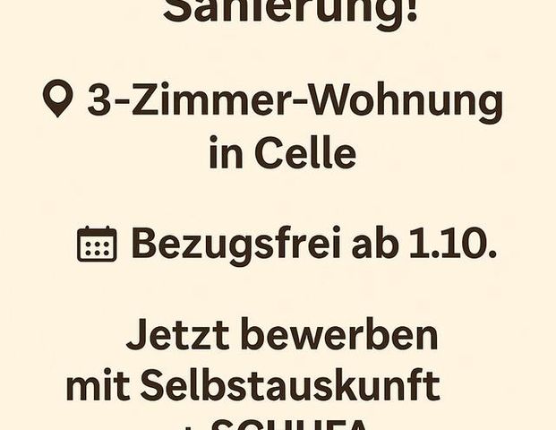 Frisch sanierte 3 Zimmer- Wohnung - Photo 1