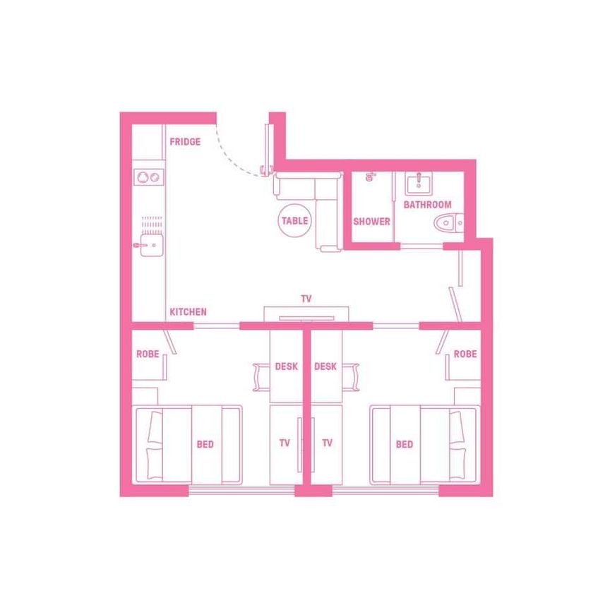 2 Bed Shared Apartment, Double Bed - Photo 1