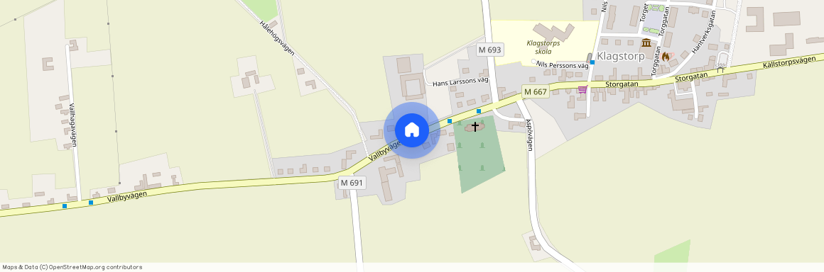 Vallbyvägen, Klagstorp