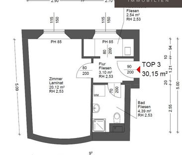 | CHARMANTE ALTBAU-WOHNUNG IN GRAZER BESTLAGE | 1 ZIMMER | ca. 30,1... - Photo 1