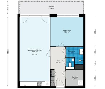 Appartement te huur: Elzenhagensingel 152 1022 LA Amsterdam - Foto 1