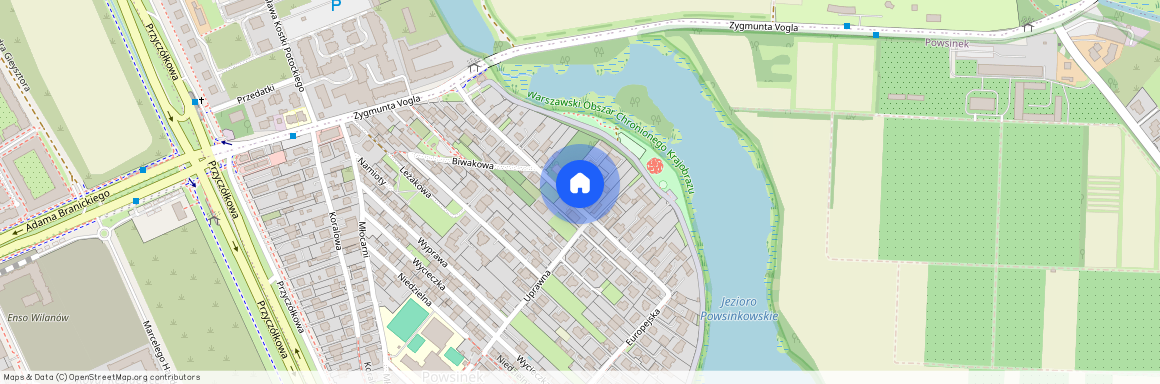 ul. Europejska, Powsinek, Wilanów, Warszawa, mazowieckie