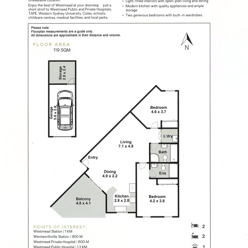 Modern 2-Bedroom Ground Floor Apartment in Prime Westmead Location - Photo 1
