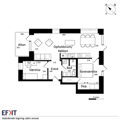 Flot nyopført 3-værelses i Strandhusene - Photo 1