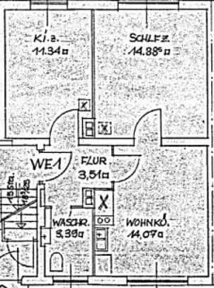 WE 39: Merianstraße 16, 2-Zi.-Wohnung 2. OG, ohne Lift, ohne Balkon, ohne EBK - Foto 1