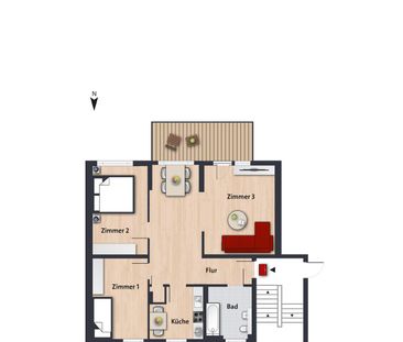 Schicke 3-Zimmer-Wohnung im modernisierten Wohngebiet // 2.OG links - Photo 3