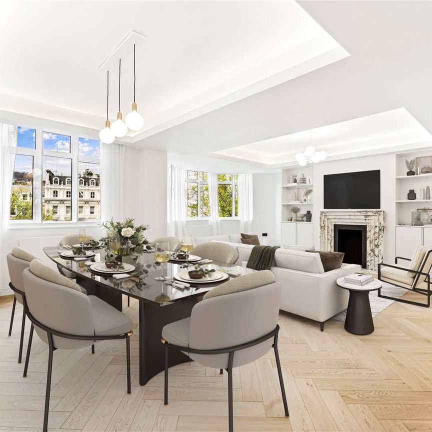This is a beautiful 3 bedroom, 3 bathroom lateral flat in a popular mansion block in the heart of South Kensington. - Photo 1