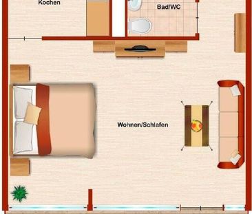 Vollmöblierte Wohnung mit Balkon in Sindelfingen - Photo 1