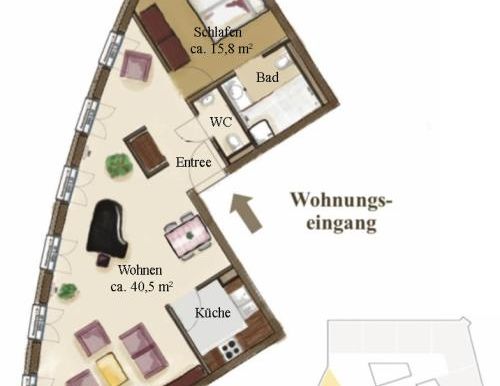 01067 Dresden - Altstadt , Neumarkt Typ I WE 29 möbliert - Foto 1