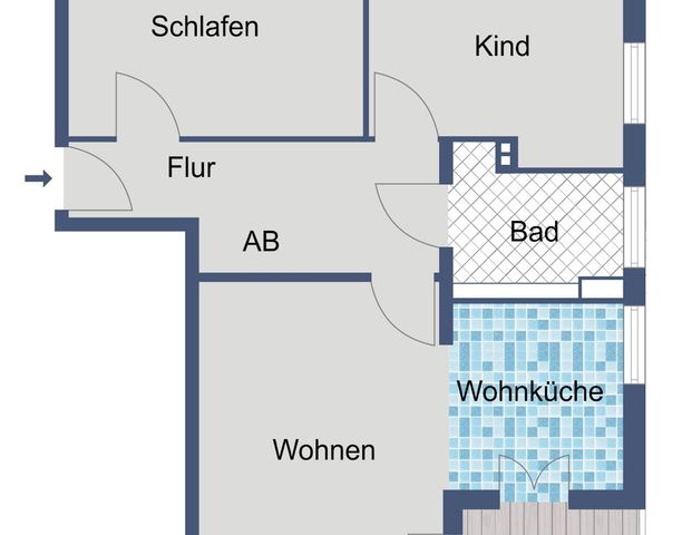 WBS erforderlich - Erdgeschosswohnung mit Balkon - Photo 1