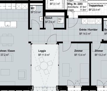 3.5 Zimmer, 87 m², 2. Stock - Photo 5