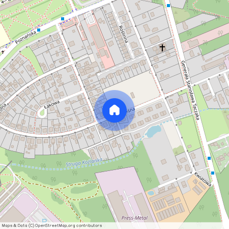 poznański, Czerwonak, Koziegłowy, Leśne ul. Leśna