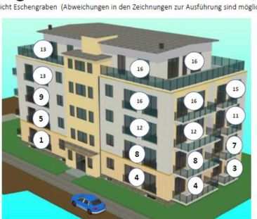 Unmöblierte, barrierefreie 2-Zimmerwohnung mit 2 Balkonen & Aufzug ... - Photo 1