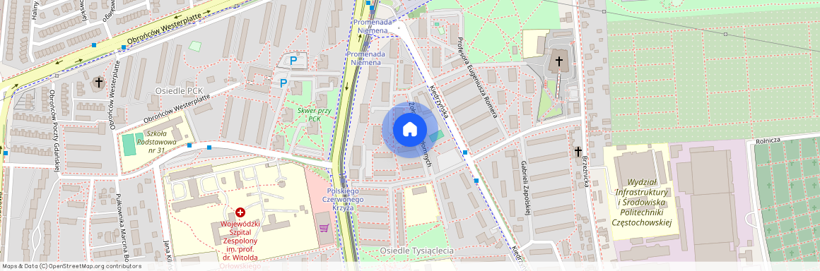 Żołnierzy Niezłomnych, Tysiąclecie, Częstochowa, śląskie