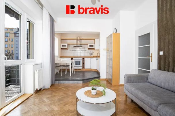 Pronájem bytu 2+kk, ulice Zahradníkova, Brno - Veveří, zařízený, balkon, sklep - Fotografie 1