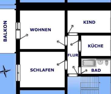 Balkonwohnung mit Fernblick und Stellplatz - Photo 1
