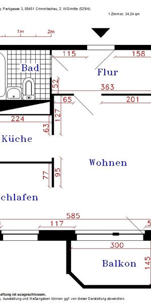 1-Raum-Wohnung mit Balkon - Photo 2