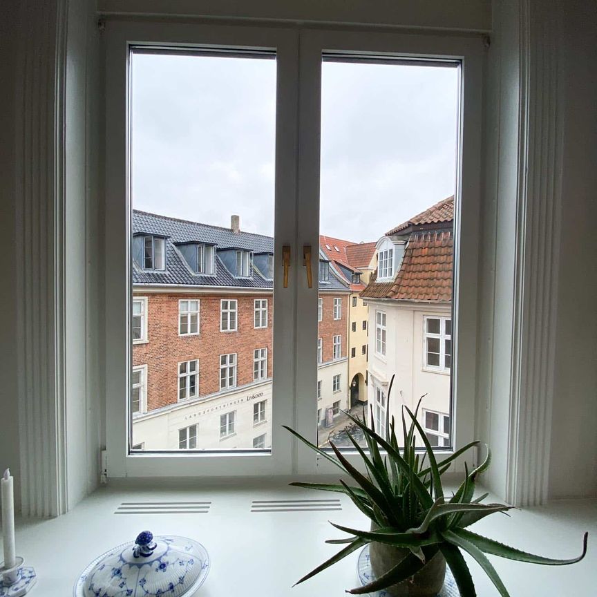 Beautiful and bright apartment facing the charming church and square of Nikolaj Plads – furnished - Foto 1