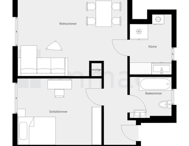 Zentral gelegene 2-ZKB- Wohnung - Photo 1